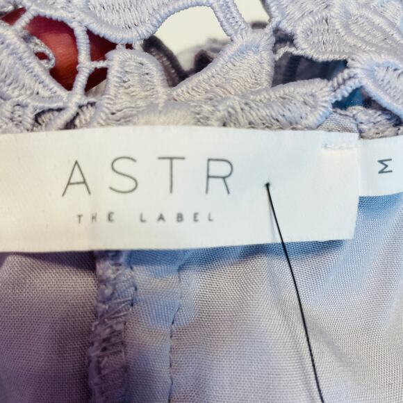 ASTR the Label Lavender Lace Overlay Off the Shoulder Party Dress Women Sz M NWT - Picture 9 of 11